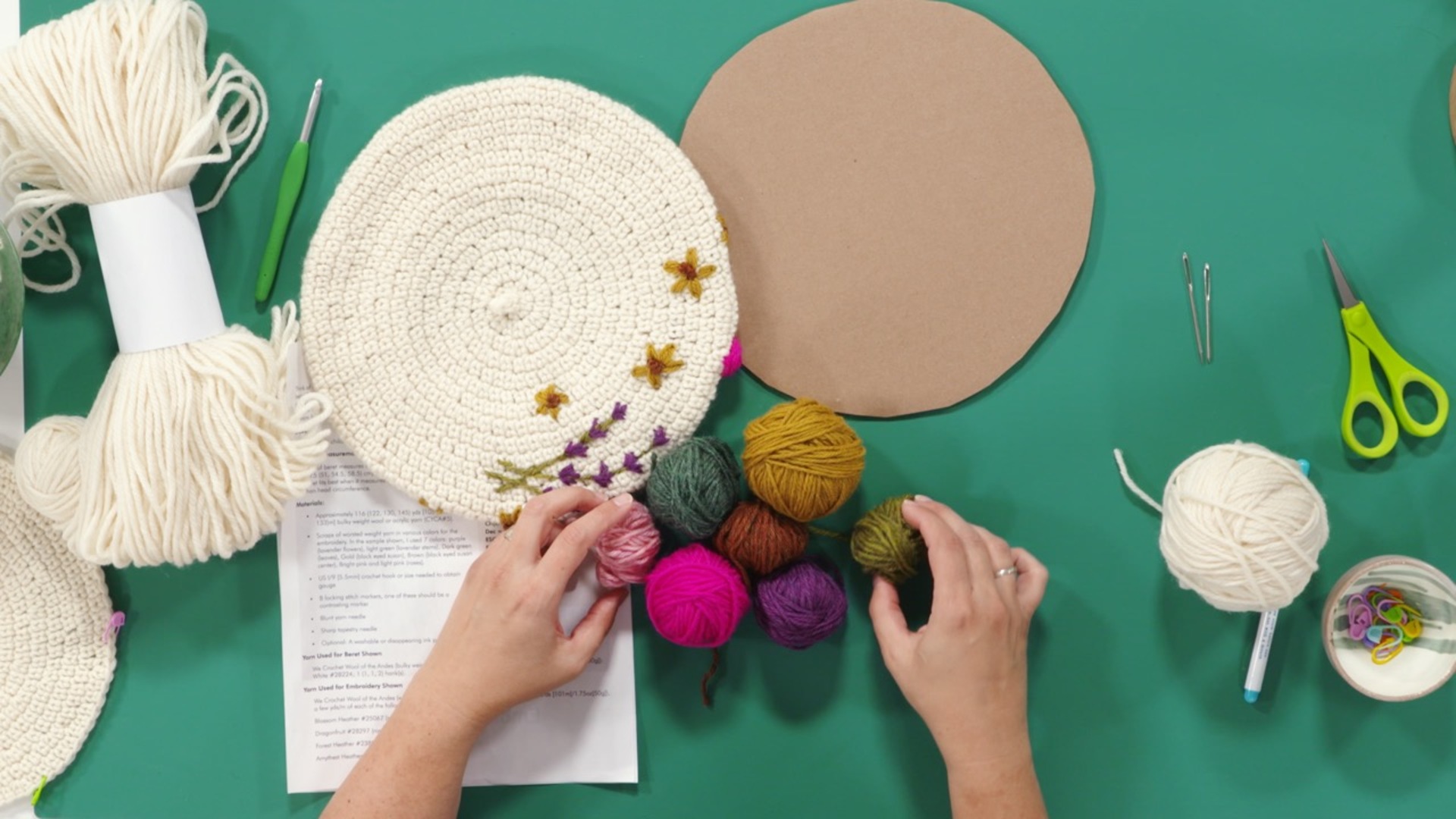 Crocheting the Embellished Beret