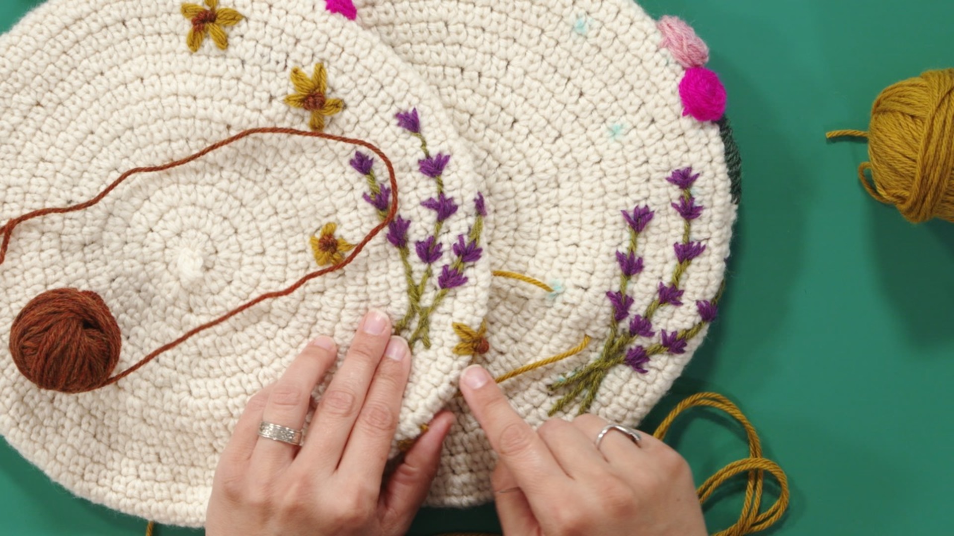 Embroidering the Beret
